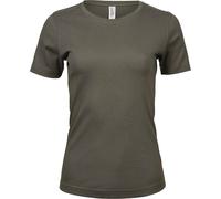 Tee Jays T-shirt interlock femme, col rond, manches courtes BC3321 (L) (Vert profond)