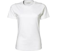 Tee Jays T-shirt interlock femme, col rond, manches courtes BC3321 (S) (Blanc)