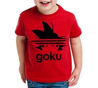 Tee Kiki Adi Goku T-Shirt pour Enfants Son Dragon Master Ball Vegeta Turtle Roshi DB, Kinder T-Shirt Größe:134-146 (9-11 Ans), Kinder Farben:Rouge