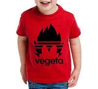 Tee Kiki Adi Vegeta T-Shirt pour Enfants Son Dragon Master Ball Goku Turtle Roshi DB, Kinder T-Shirt Größe:152-164 (12-14 Ans), Kinder Farben:Rouge