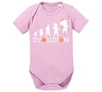 Tee Kiki Evolution Dragon Body Ball bébé Coton Bio Son Proverbes Barboteuses Garçons et Filles 0-12, Größe2:68/4-6 Mois, Baby:Rose