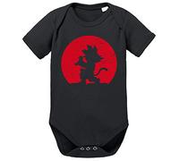 Tee Kiki Kame Moon Dragon Body Ball bébé Coton Bio Son Proverbes Goku Barboteuses Garçons et Filles 0-12, Größe2:62/2-3 Mois, Baby:Noir