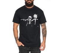 Tee Kiki RM Pulp T-Shirt pour Homme Morty dan Fiction Sanchez Mr Rick Meeseeks Harmon, Farbe2:Noir, Größe2:Small
