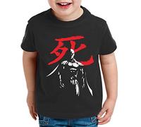 Tee Kiki Sait Stand Saitama Camiseta pour Enfants Saitama Punch One Anime Manga, Kinder T-Shirt Größe:152-164 (12-14 Ans), Kinder Farben:Noir