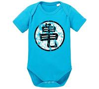 Tee Kiki Sign Dragon Body Ball bébé Coton Bio Son Proverbes Goku Barboteuses Garçons et Filles 0-12, Größe2:68/4-6 Mois, Baby:Turquoise