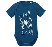 Tee Kiki So Dragon Body Ball bébé Coton Bio Son Proverbes Goku Barboteuses Garçons et Filles 0-12, Größe2:68/4-6 Mois, Baby:Bleu foncé