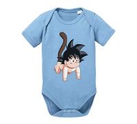Tee Kiki Son Baby Dragon Body Ball bébé Coton Bio Proverbes Barboteuses Garçons et Filles 0-12, Größe2:62/2-3 Mois, Baby:Baby Blue