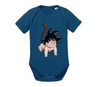 Tee Kiki Son Baby Dragon Body Ball bébé Coton Bio Proverbes Barboteuses Garçons et Filles 0-12, Größe2:80/10-12 Mois, Baby:Bleu foncé