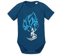 Tee Kiki SS Blue Baby Dragon Body Ball bébé Coton Bio Son Proverbes Goku Barboteuses Garçons et Filles 0-12, Größe2:68/4-6 Mois, Baby:Bleu foncé
