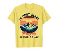 Tee Mont Blanc Sport Montagne | Escalade Trekking Chamonix T-Shirt, Homme, Citron, M