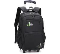 Tee Rollig Cartable Sac à Dos De Voyage à roulettes pour Garçons Trolley Luggage, Green, 6-Wheel
