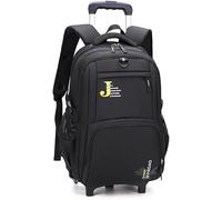 Tee Rollig Cartable Sac à Dos De Voyage à roulettes pour Garçons Trolley Luggage, Yellow, 6-Wheel