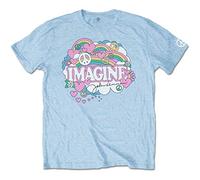 Tee Shack John Lennon Imagine Peace Hearts The Beatles Officiel T-Shirt Hommes Unisexe (Small)