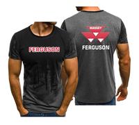 Tee Shirt à Col Rond MAS-SEY Fer-GUSON, T-Shirt de Motard Séchage Rapide Respirant, Tee Shirt Tees de Sport pour D'extérieur(Gray,XL)