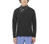 Salomon - T-shirt à manches longues ultraléger - Sense Aero LS Tee GFX M Deep Black/Black Beauty pour Homme - Taille L - Noir Noir L