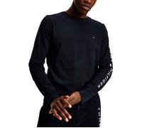 Tee Shirt à Manches Longues - TOMMY HILFIGER - Bleu - 100% Coton Biologique - Homme - Adulte M