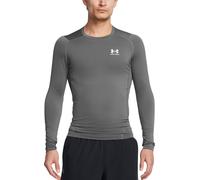 Under Armour HeatGear Compression Manches Longues Hommes, T-Shirt Manches Longues pour Homme, Haut de Sport Homme Respirant et au séchage Rapide, Castlerock/White, L, Castlerock/White, LG
