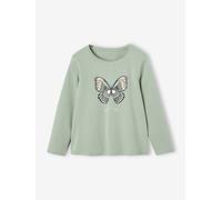 Tee-shirt à message fille vert de gris 12A