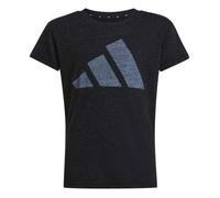 adidas Fille Essentials BIG Logo T-Shirt, Black/White, 14-15 Years