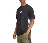 adidas Homme Essential Three Stripes Single Jersey Tee, Black/White, XL