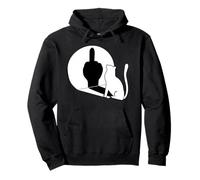 Tee-Shirt Amusant Motif Chat Majeur Ombre Chinoise Sweat à Capuche