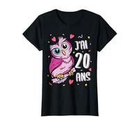 Tee Shirt Anniversaire 20 Ans Fille Femme Humour Hiboux T-Shirt