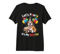 Tee-Shirt Assorti drôle de fête d'anniversaire de Bouledogue T-Shirt Haut de Gamme