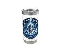 Tee-shirt Astronaute Cosmique Yoga Loi de l'espace Attiron Gobelet isotherme en acier inoxydable double paroi