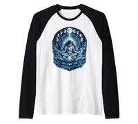 Tee-Shirt Astronaute Cosmique Yoga Loi de l'espace Attiron Manche Raglan