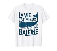 Tee-Shirt Baleine Adorable Texte Drole Vie avec Une Baleine T-Shirt
