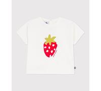 Tee-shirt bébé en coton à manches courtes à motif Petit Bateau - blanc - Taille 3 mois 3M blanc