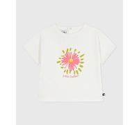 Tee-shirt bébé en coton à manches courtes, motif fleur Petit Bateau - blanc - Taille 18 mois 18M blanc