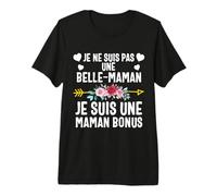 Tee Shirt Belle Mere Maman Bonus Beau Fils fête des mères T-Shirt Haut de Gamme