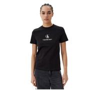 Calvin Klein T-Shirt Manches Courtes Femme Shadow Graphic Tee Regular Fit, Noir (CK Black), XS
