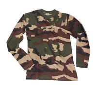 Tee Shirt Camouflage - MILTEC - Woodland - 100% Coton - Manches Longues - Col Rond