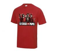 Tee shirt - Casa de Papel - Homme - Rouge - 100% Polyester - Manches Courtes XXL