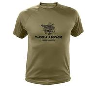 Tee Shirt Chasse à la Bécasse Passion & Tradition, Idée Cadeau Chasseur (M,133, Vert)