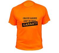 Tee Shirt, Chasse gardée, Coup de Fusil Garanti (M,873, Orange)