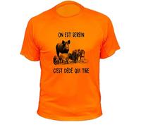 Tee Shirt Chasse, Personnalisable, on est Serein C'est Dédé Qui Tire - Sanglier