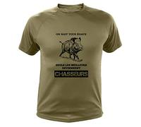 Tee Shirt Chasse Sanglier, on nait Tous égaux Cadeau Chasseurs (S,144, Vert)