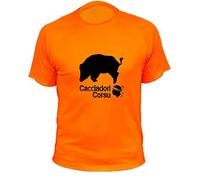 Tee Shirt, Chasseur Corse, Sanglier & tête de Maure (3/4,738, Orange)