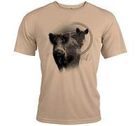 Tee Shirt Chasseur Motif Sanglier [avec Texte Personnalisable]