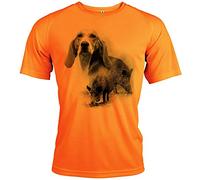 Tee Shirt Chasseur Motif Sanglier et Chiens Anglo-français [avec Texte Personnalisable]