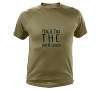Tee Shirt Chasseur, Père & Fils The Duo de Chasse, Idée Cadeau (XXL,404, Vert)