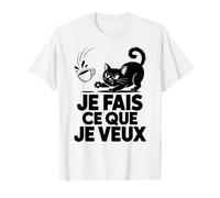 Tee Shirt Chat Grognon Furieux Humour Je Fais ce Que Je Veux T-Shirt