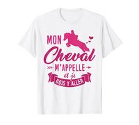 Tee Shirt Cheval Femme Fille Equitation Mon Cheval m'appelle T-Shirt