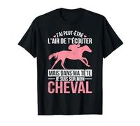 Tee Shirt Cheval fille cadeau chevaux cavaliers T-Shirt