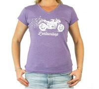 Tee Shirt chiné pour moto Femme L'Entourloop Birdy Violet clair taille M Lady M