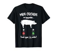 Tee Shirt Cochons Humour Femme Fille Mon Cochon m'appelle T-Shirt