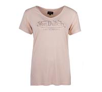 Tee Shirt Col V Fluide Strass Logo Femme Von Dutch